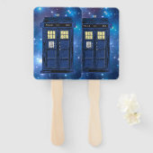 青い警察のパブリックコールボックス – UKタイムトラベル1 ハンドファン (正面&裏面)