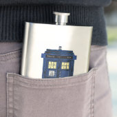 青い警察のパブリックコールボックス – UKタイムトラベル1 フラスク (インサイチュ)