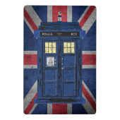 青い警察のパブリックコールボックス – UKタイムトラベル1 ミニクリップボード (裏面)
