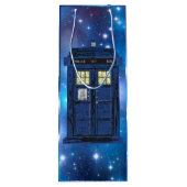 青い警察のパブリックコールボックス – UKタイムトラベル1 ワインギフトバッグ (裏面)