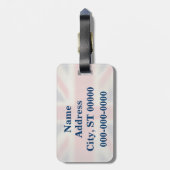 青い警察は箱のイギリスのイギリスの英国国旗の旗に電話をかけます ラゲッジタグ (裏面縦)