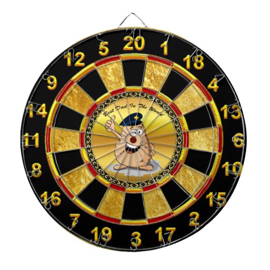 青い警察帽を被った警官ポテト ダーツボード (正面)