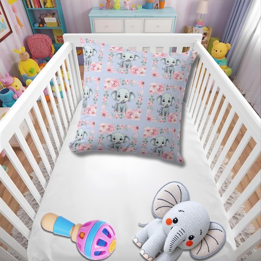 青い象のクッション クッション