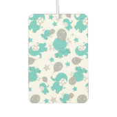 青い象のパターン，かわいい象，星 カーエアーフレッシュナー (正面)