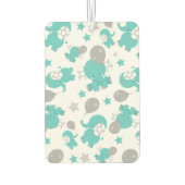 青い象のパターン，かわいい象，星 カーエアーフレッシュナー (裏面)