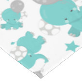 青い象のパターン，かわいい象，星 テーブルクロス (アングル)