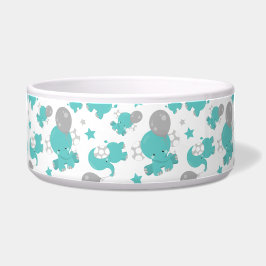 青い象のパターン，かわいい象，星 ボウル