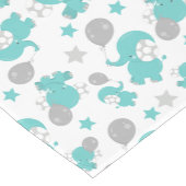 青い象のパターン,かわいい象,星 ミディアムテーブルランナー (コーナー)