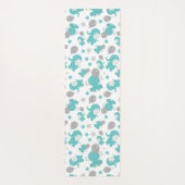 青い象のパターン，かわいい象，星 ヨガマット (裏面)
