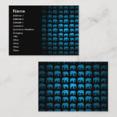 青い象のパターン 名刺 (正面/裏面)