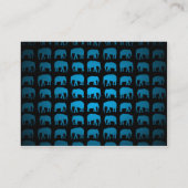 青い象のパターン 名刺 (裏面)