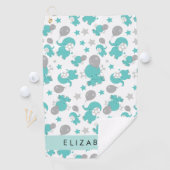 青い象のパターン，星，あなたの名前 ゴルフタオル (インサイチュ)