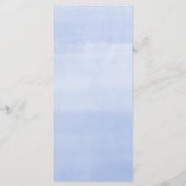 青い象のフローラ水の色の赤ちゃんシャワーメニュー プログラム (裏面)