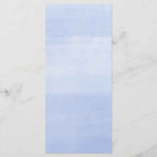 青い象のフローラ水の色の赤ちゃんシャワーメニュー プログラム (裏面)