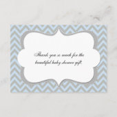 青い象のベビーシャワーのサンキューカード サンキューカード (裏面)