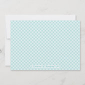 青い象の小さい鳥のベビーシャワー 招待状 (裏面)