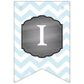 青い象の弓タイの双生児の男の子のベビーシャワー バンティングフラッグ (第2の旗)