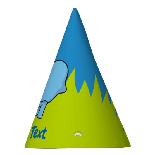 青い象の漫画のパーティー帽子 パーティーハット (右)