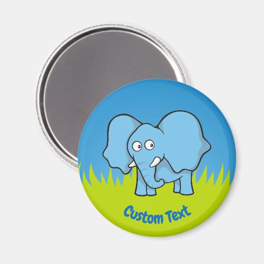 青い象の漫画の磁石 マグネット (正面/裏面)