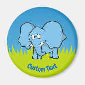 青い象の漫画の磁石 マグネット (正面)