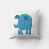 青い象の漫画 クッション (裏面)