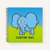 青い象の漫画 ノートブック (正面)