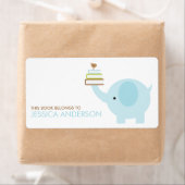 青い象の蔵書票ラベル ラベル (インサイチュ)