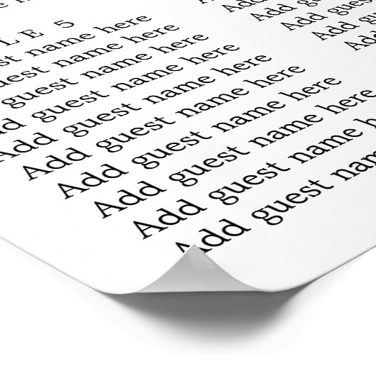 青い象の赤ちゃんシャワーのシーティングチャート ポスター (角)