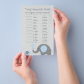 青い象の赤ちゃん世界一周翻訳 チラシ (ハンドル)