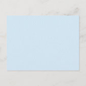 青い象の赤ちゃん予測カード ベビーシャワー インビテーションポストカード (裏面)