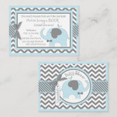 青い象の鳥がブックカードを持ち込む エンクロージャーカード (正面/裏面)