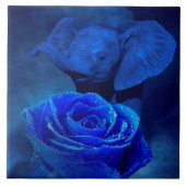 青い象は上がり、 タイル (正面)