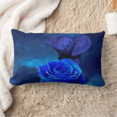 青い象は上がり、 ランバークッション (ブランケット)