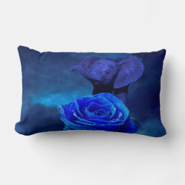 青い象は上がり、 ランバークッション