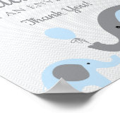 青い象書封筒の住所 ポスター (角)