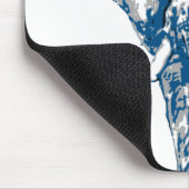 青い象 – アートポップ・アートのスタイル&ポスタリゼーション マウスパッド (コーナー)