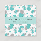 青い象、キッズセ遊ンタ、アクティビティセンター スクエア名刺 (正面)