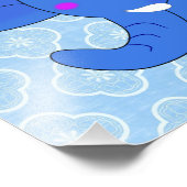 青い象 フォトプリント            (角)