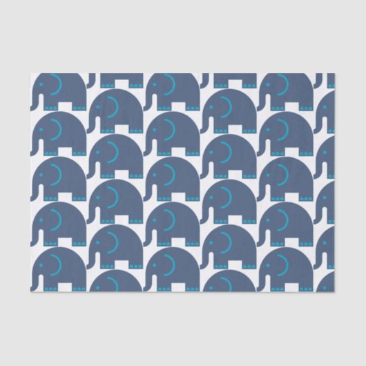 青い象 薄葉紙 (正面)