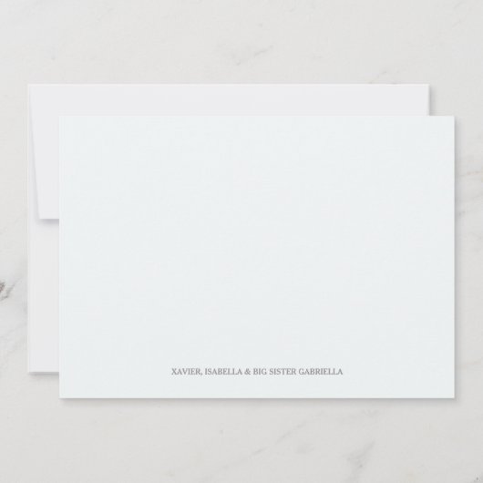 青い象 | 誕生発表 案内状 (裏面)