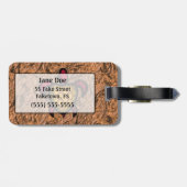 青い貝のカメの荷物のラベル ラゲッジタグ (裏面横)