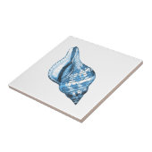 青い貝の航海のな沿岸海のビーチのギフト タイル (側面)