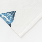 青い貝の航海のな沿岸海の家の装飾 フリースブランケット (角)