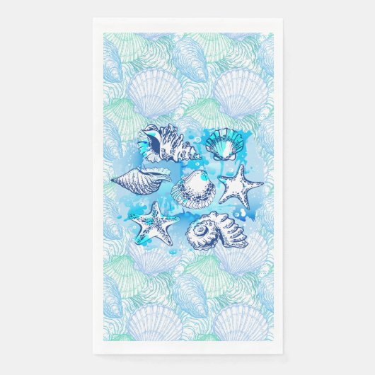 青い貝殻のデザイン (正面)