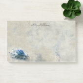 青い貝殻の沿岸モノグラムのな名前10x6 ポストイット (オフィス)