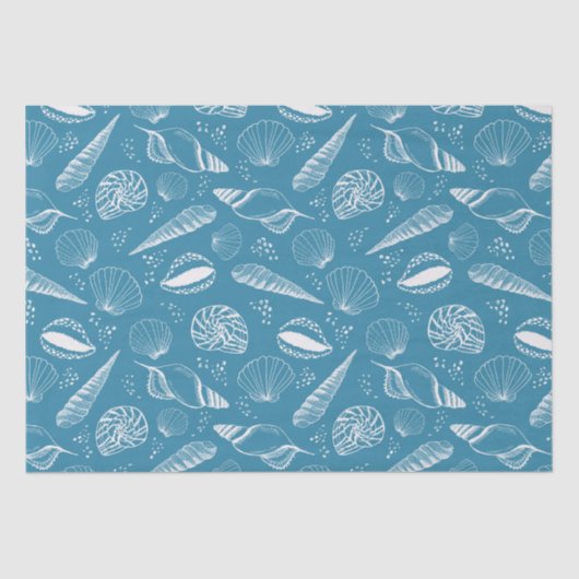 青い貝殻の海 薄葉紙 (正面)