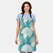 青い貝殻 エプロン (着用した状態)