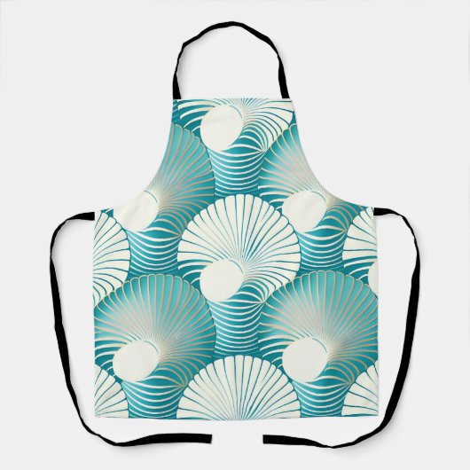 青い貝殻 エプロン (正面)