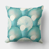 青い貝殻 クッション (正面)