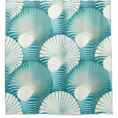 青い貝殻 シャワーカーテン (正面)